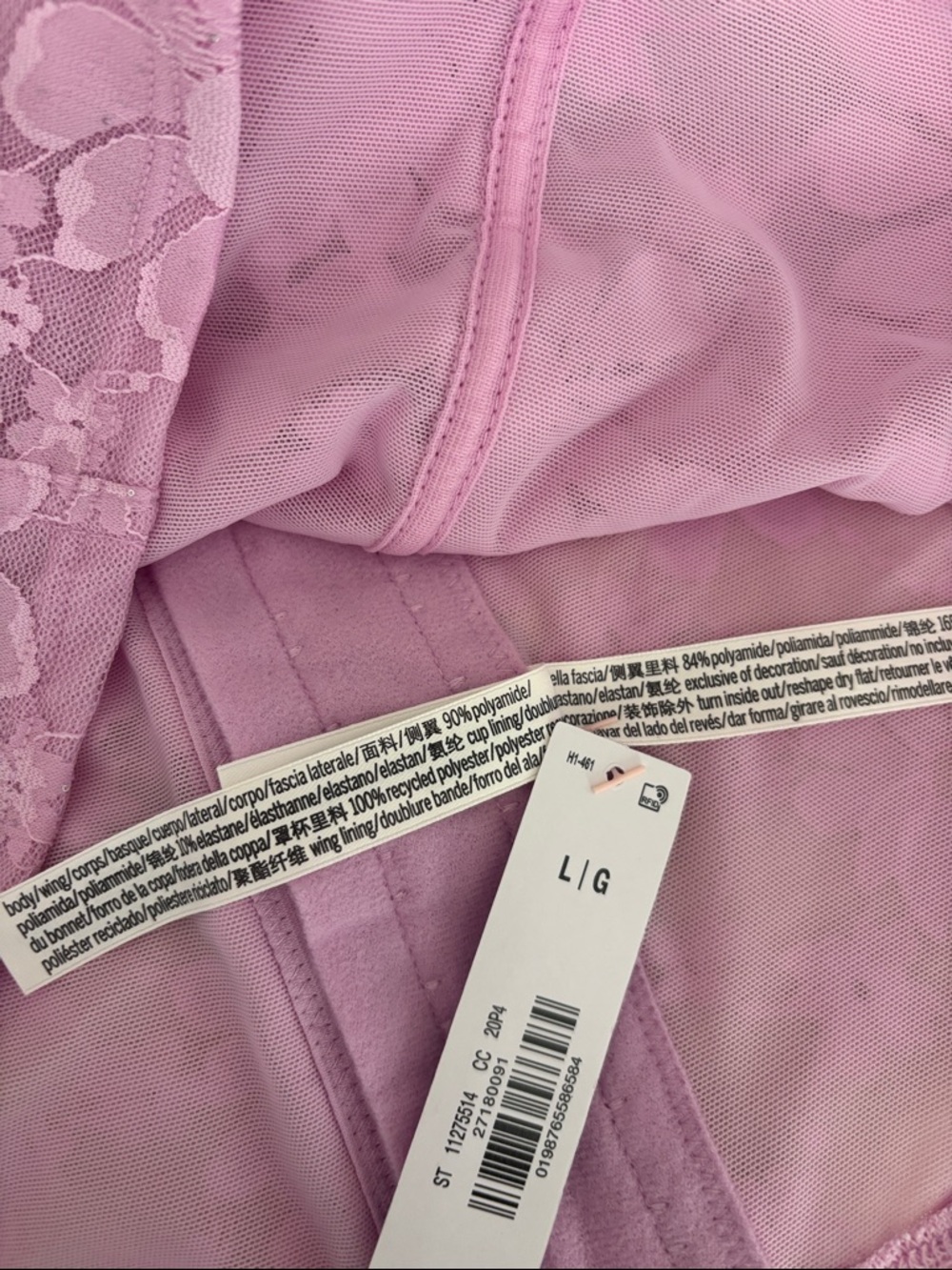 PINK Victoria's Secret Lilac Lace Longline Bralette - Picture 5 of 5